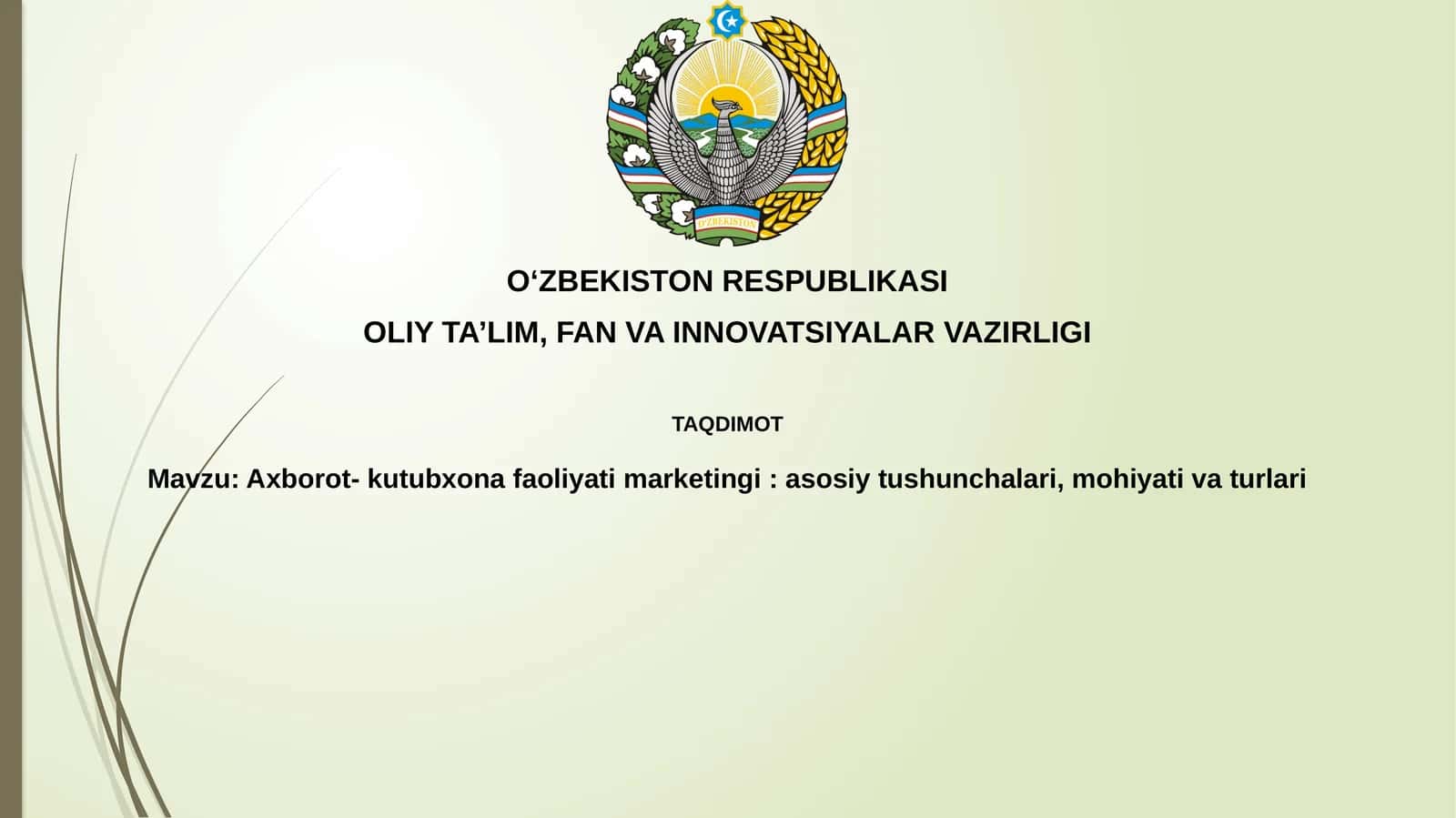 Axborot-kutubxona faoliyati marketingi: asosiy tushunchalari, mohiyati va turlari 1