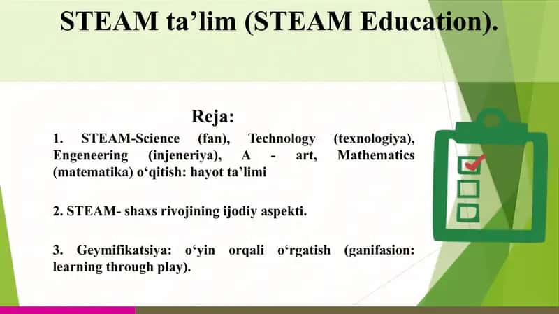 Ta'lim sifatini baholash bo'yicha xalqaro tadqiqodlar.(STEAM ta'lim) 1