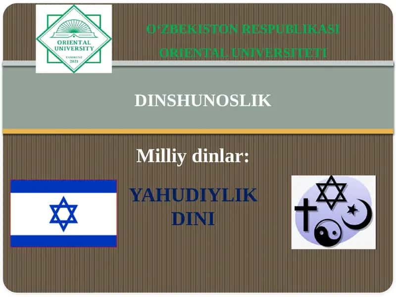 YAHUDIYLIK DINI 1