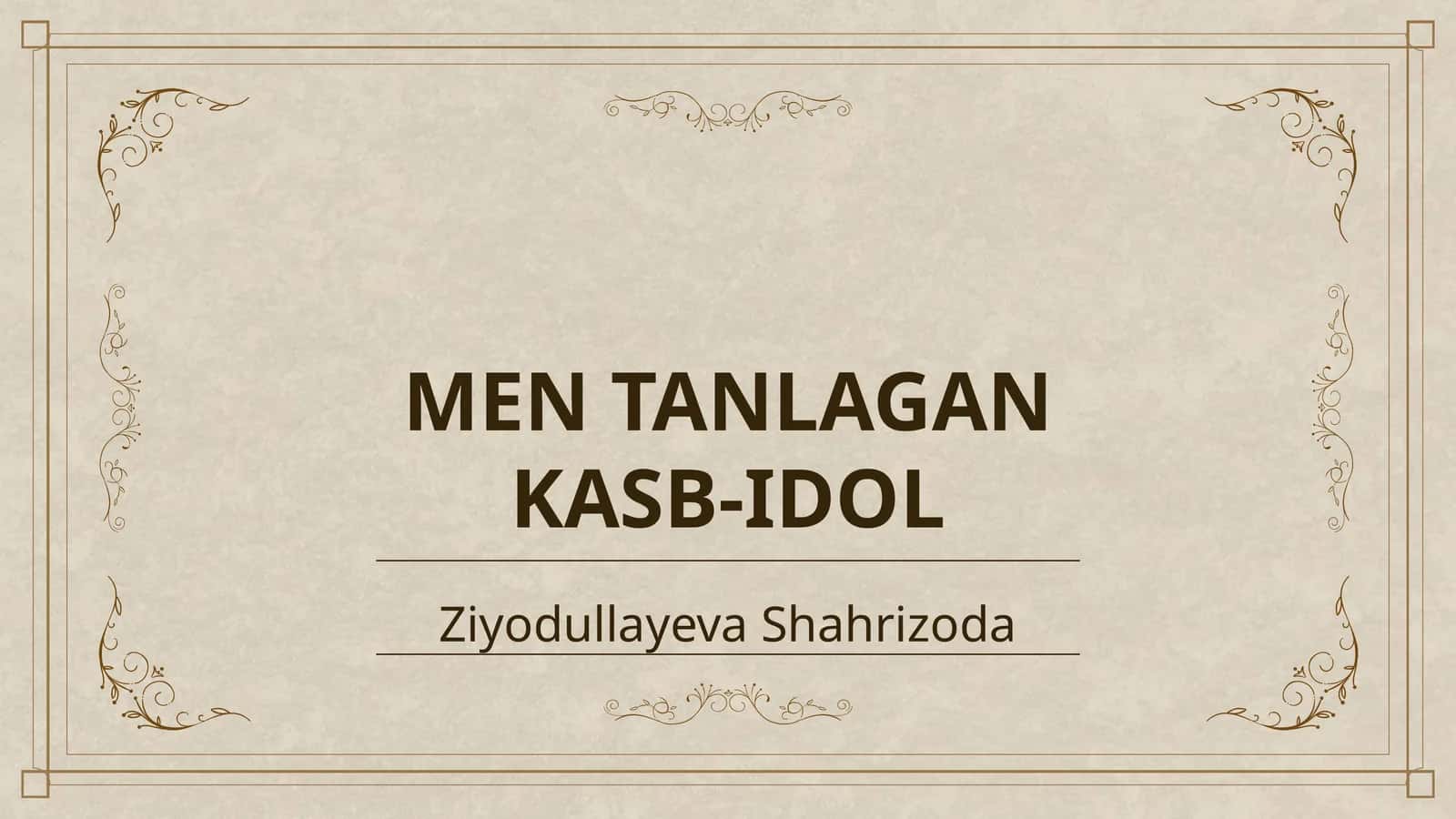 MEN TANLAGAN KASB-IDOL 1