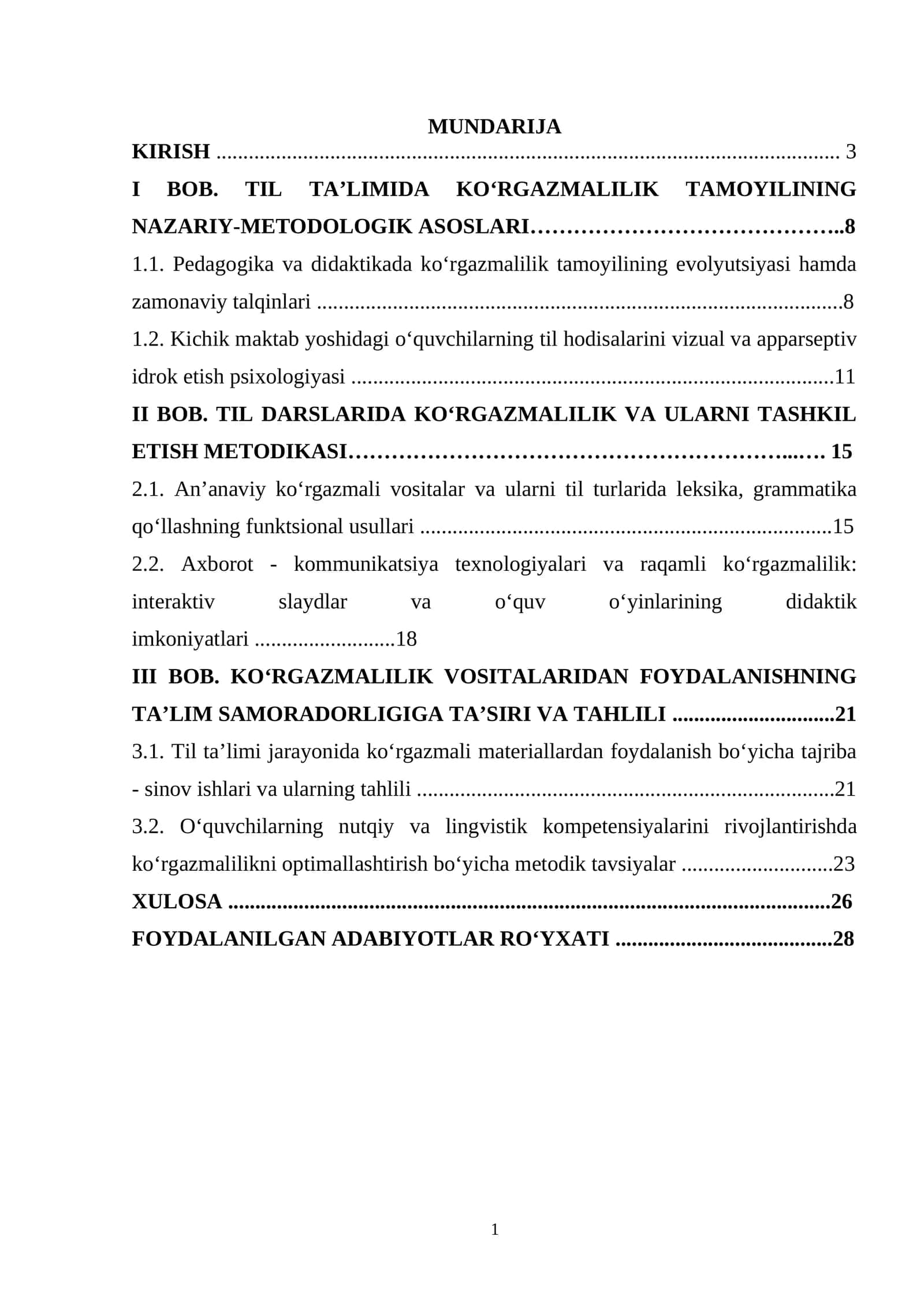 Ona tili oʻqitish metodikasida ko‘rgazmalilikning oʻrniva ahamiyati 1