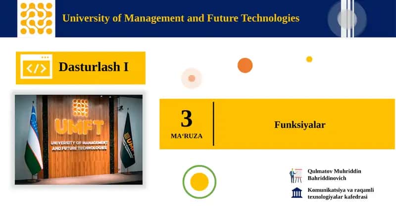 University of Management and Future Technologies 1