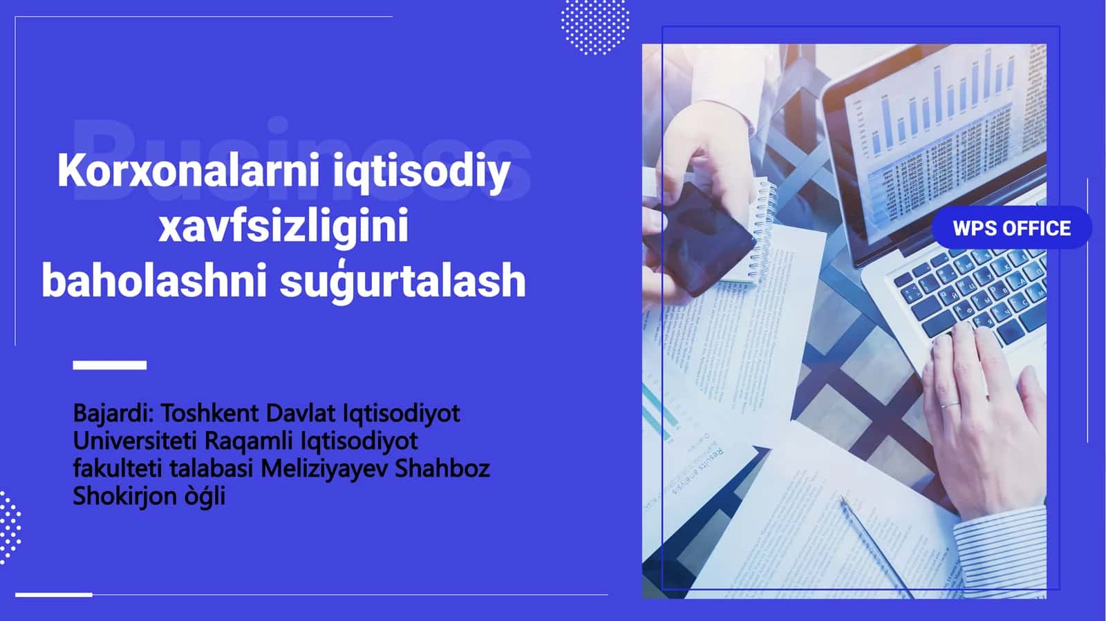 Korxonalarni iqtisodiy 1