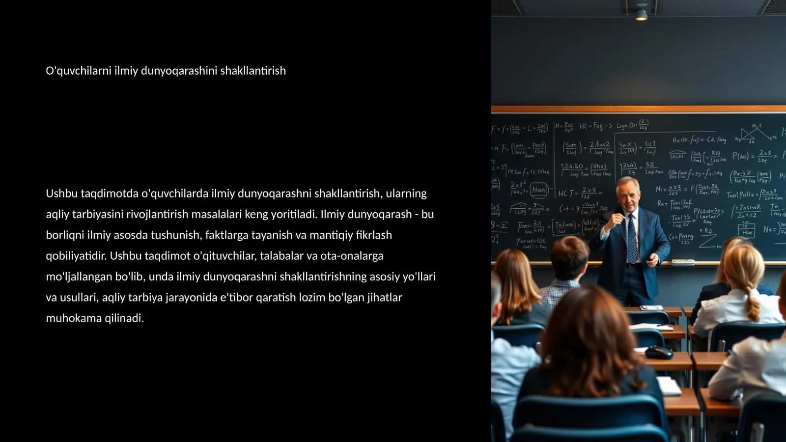 O'quvchilarni ilmiy dunyoqarashini shakllantirish 1