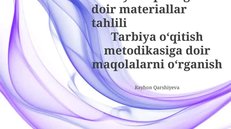 Tarbiya Ta'limi Ta'rifi 1