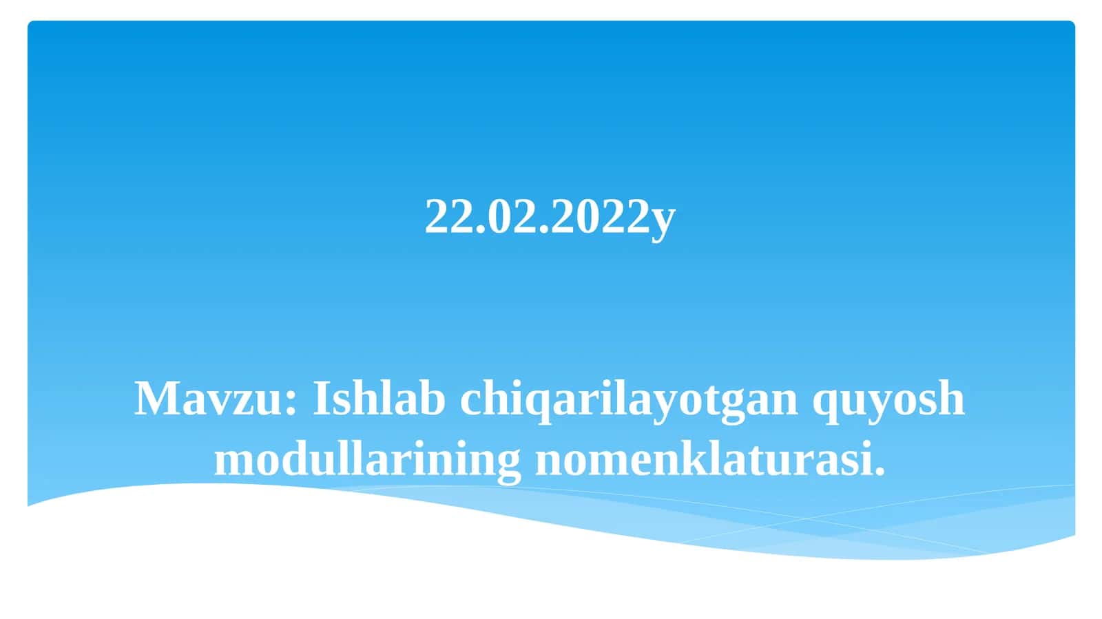 Amorf kremniy quyosh modullari 1