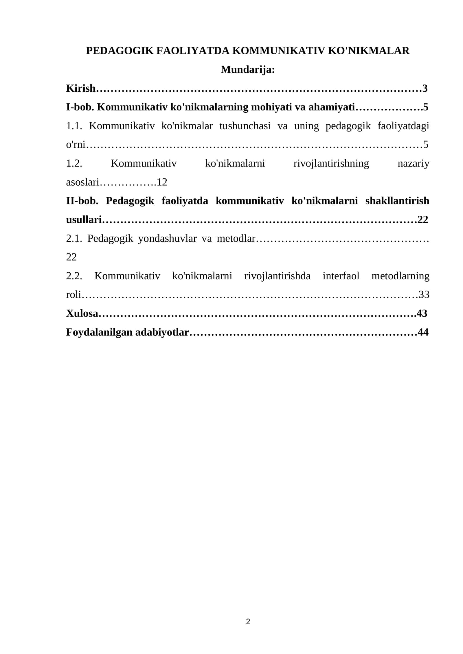 PEDAGOGIK FAOLIYATDA KOMMUNIKATIV KO'NIKMALAR 1