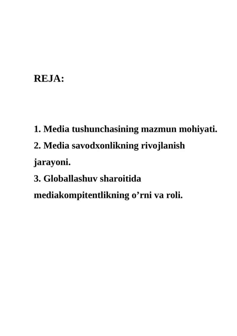 Media savodxonlikni rivojlantirish yo`llari 1