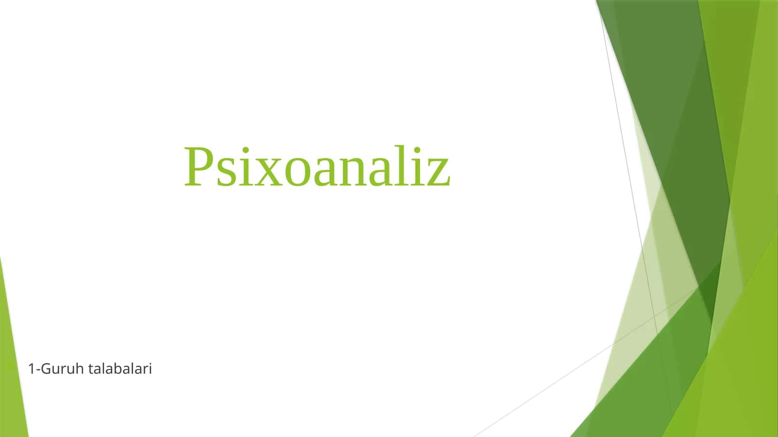 Psixoanaliz 1