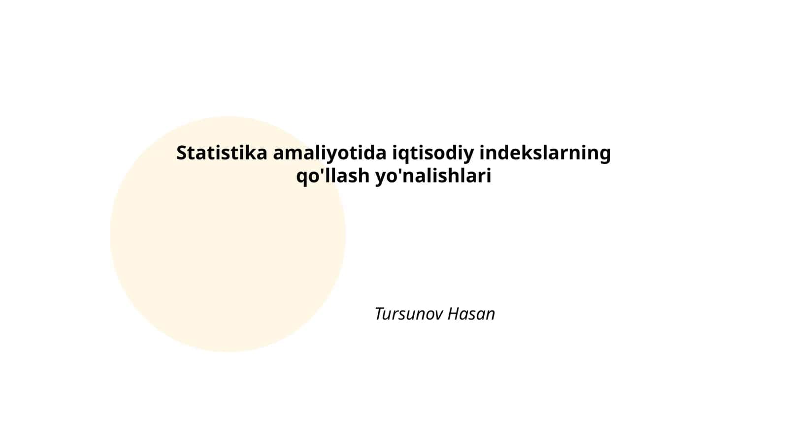 Statistika amaliyotida iqtisodiy indekslarning qo'llash yo'nalishlari 1