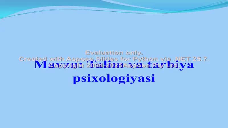 Talim va tarbiya psixologiyasi 1