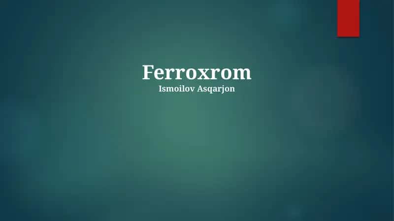 Ferroxrom 1