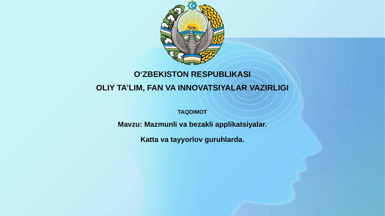 Mazmunli vabezakli applikatsiyalar 1