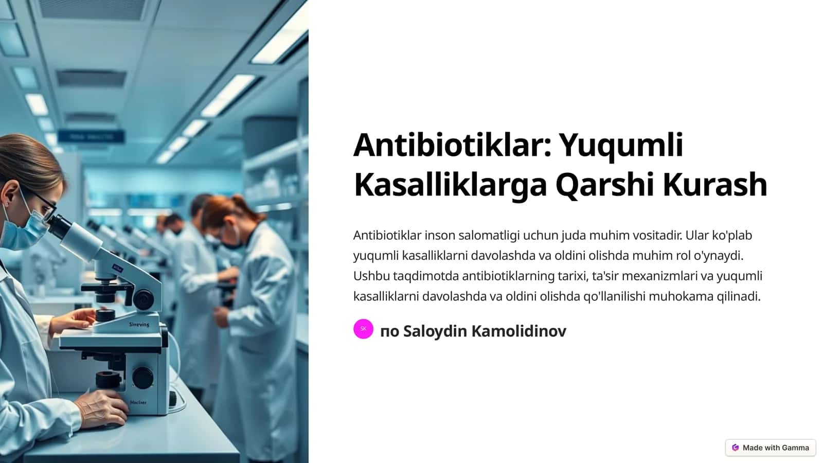 Antibiotiklar: Yuqumli Kasalliklarga Qarshi Kurash 1