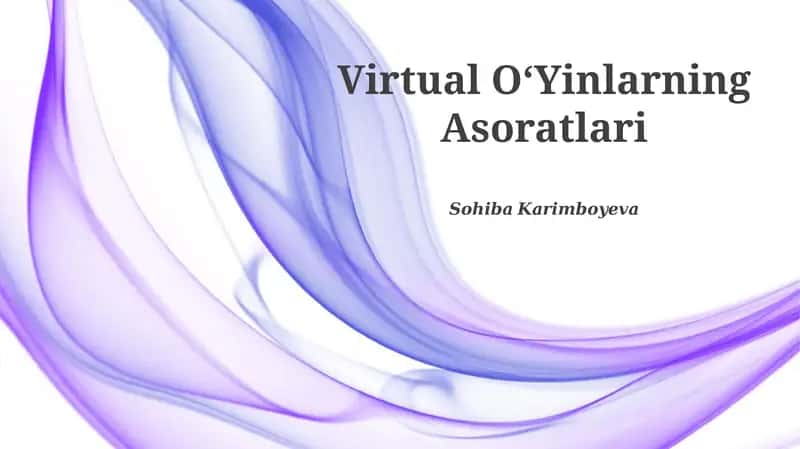 Virtual OʻYinlarning Asoratlari 1