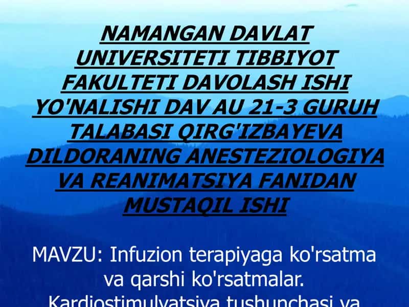 Infuzion terapiya 1