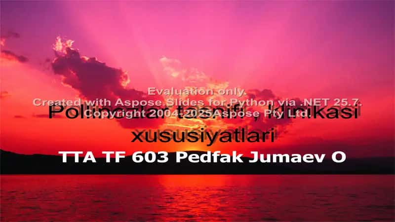 Pollinozlar tasnifi, klinikasi xususiyatlari 1