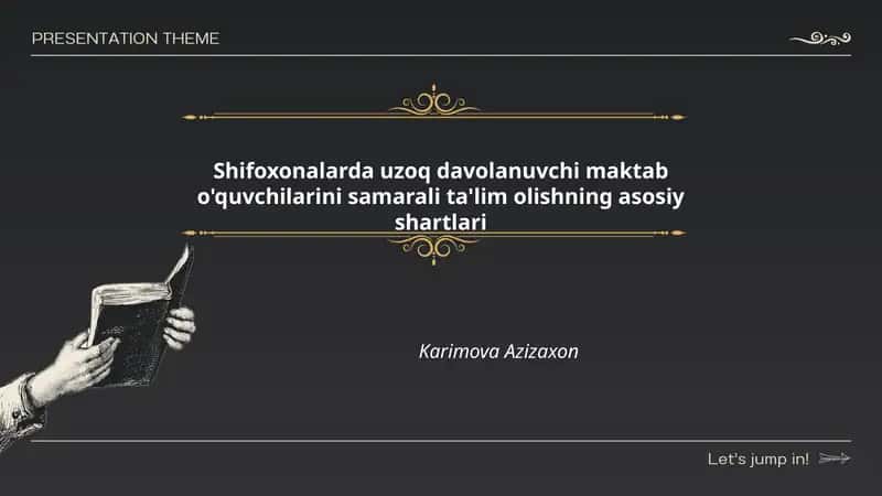 Uzoq davolanuvchi maktab o'quvchilarini samarali ta'lim olishning asosiy shartlari 1