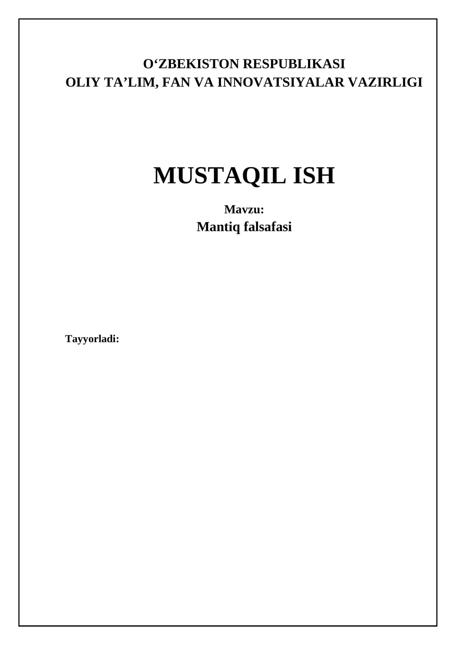 Mantiq falsafasi 1