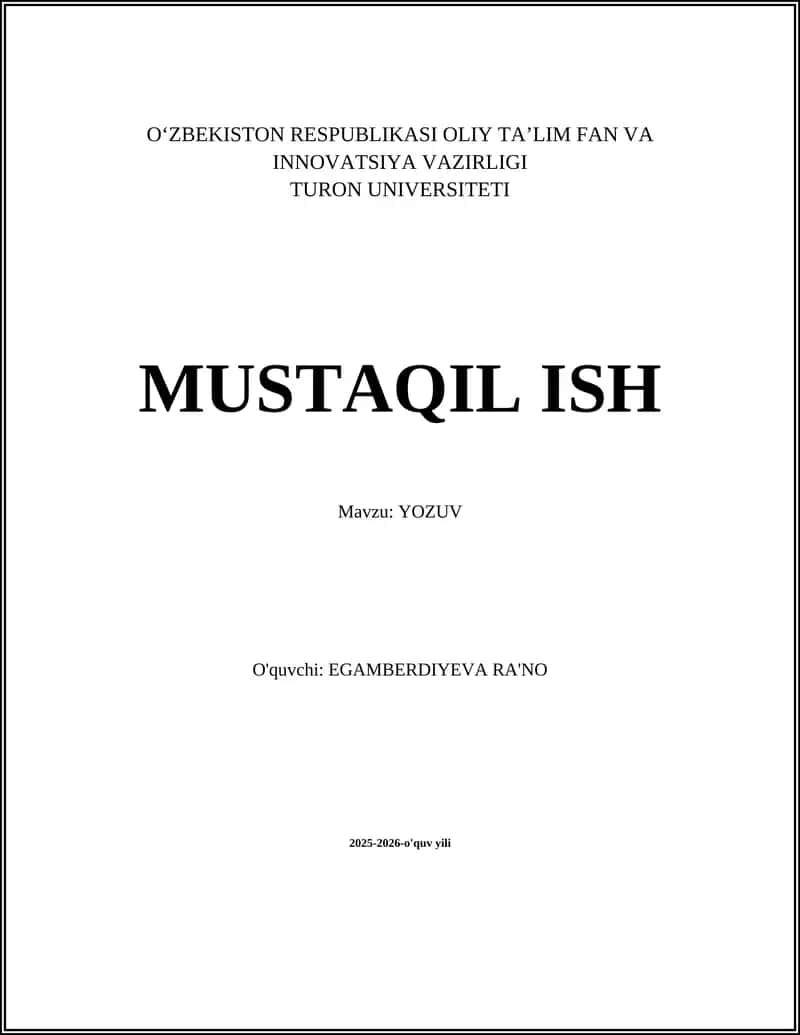 Yozuv tarixi 1