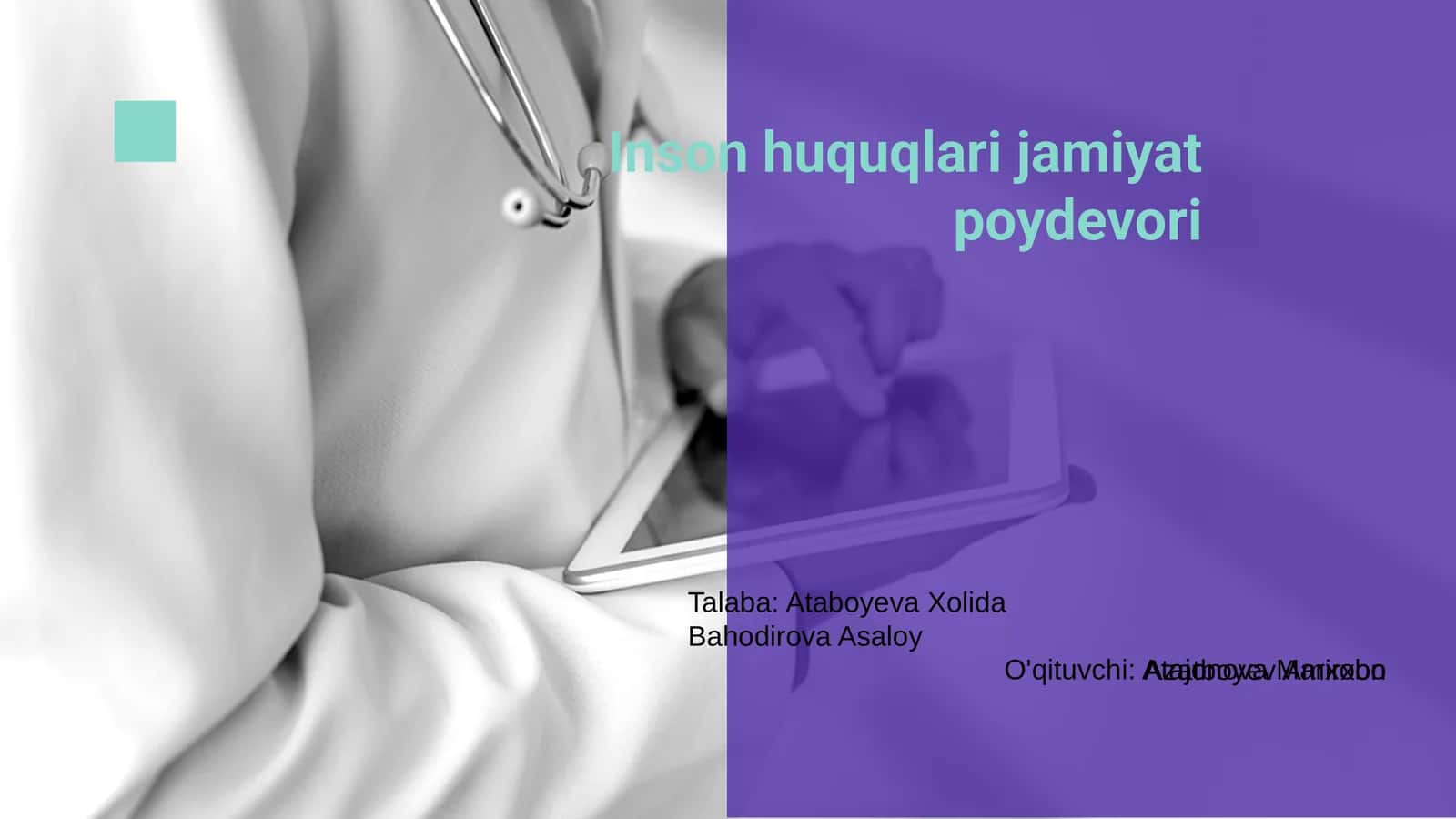 Inson huquqlari jamiyat poydevori 1