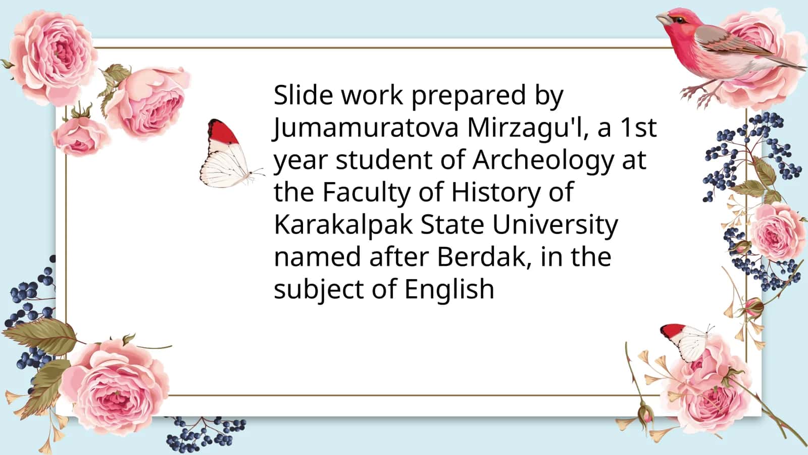 Slide work 1
