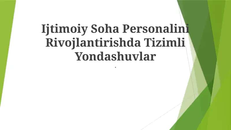 Ijtimoiy Soha Personalini Rivojlantirishda Tizimli Yondashuvlar 1