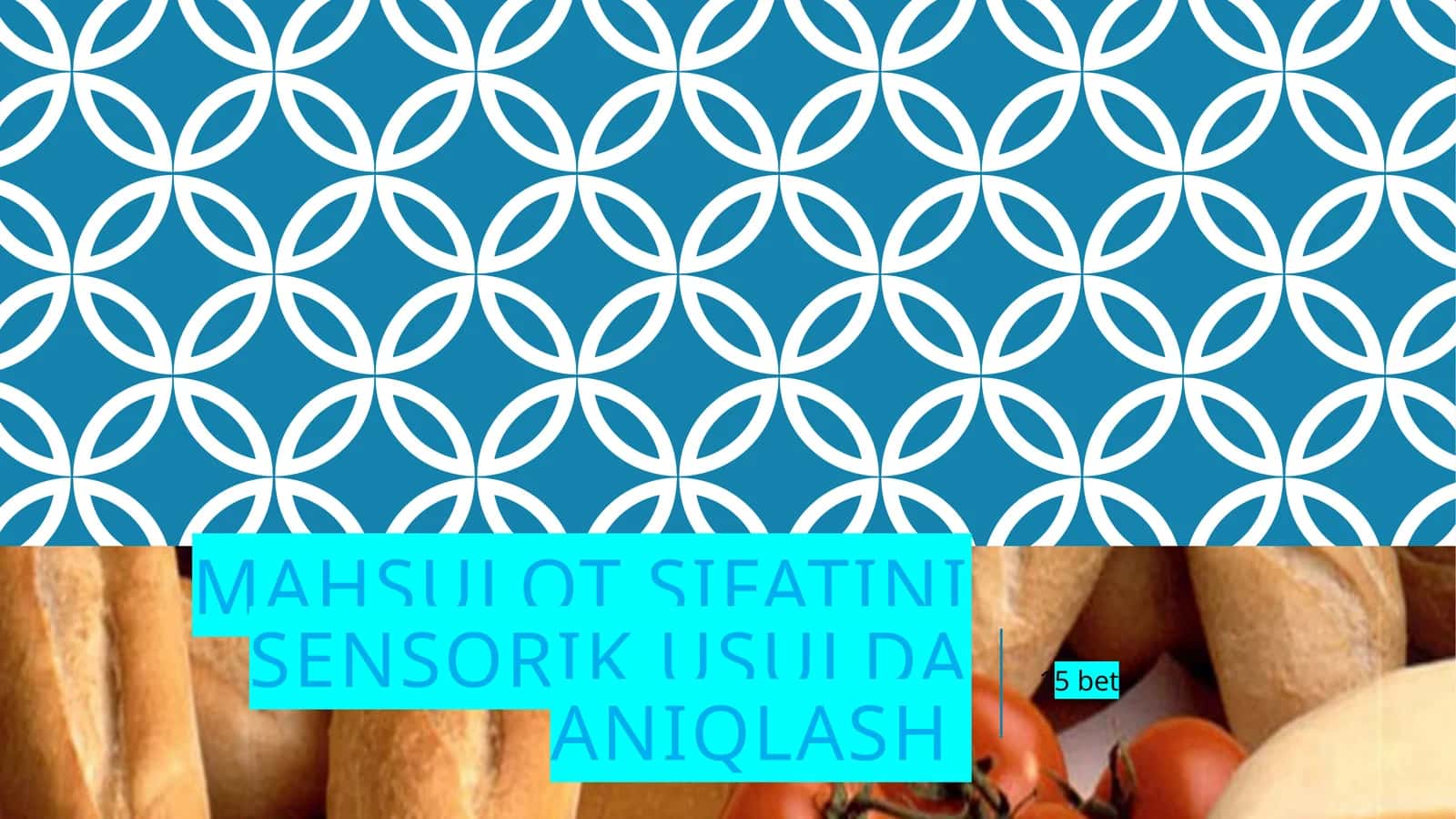 mahsulot sifatini sensorik usulda aniqlash 1