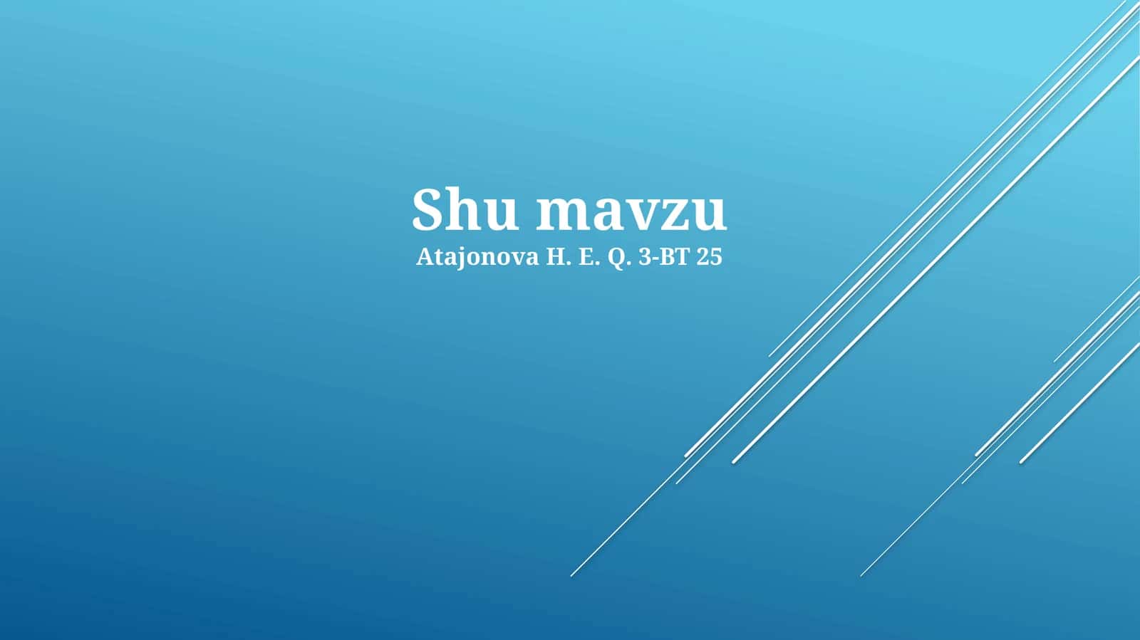Ustoz-shogird munosabatlari 1
