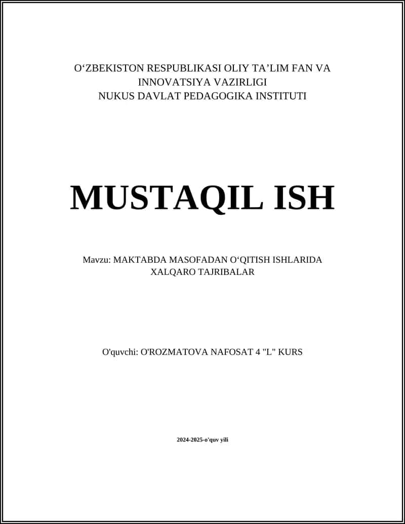 Xalqaro yetakchi maktablarda masofaviy o‘qitish muvaffaqiyatli amaliyotlari 1