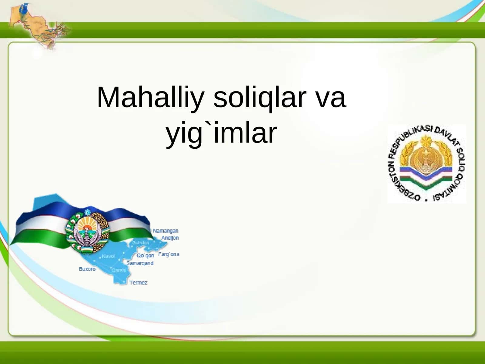 Mahalliy soliqlar va yig'imlar 1