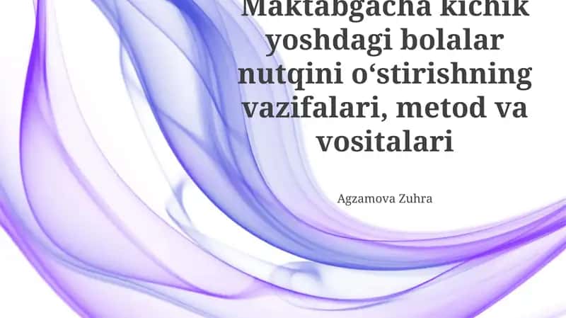 Nutqni Rivojlantirish 1