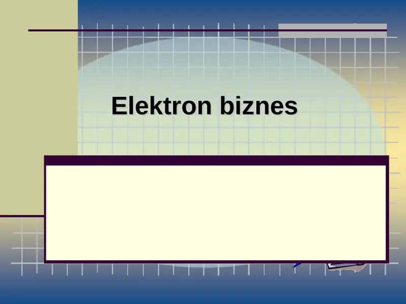 Elektrоn biznes 1
