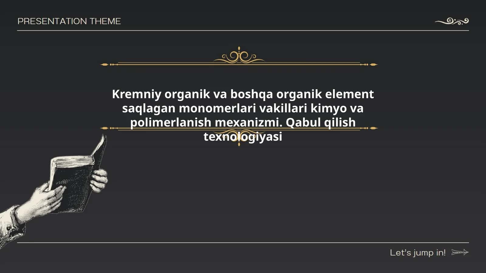 Kremniy organik va boshqa organik element saqlagan monomerlari vakillari kimyo va polimerlanish mexanizmi 1