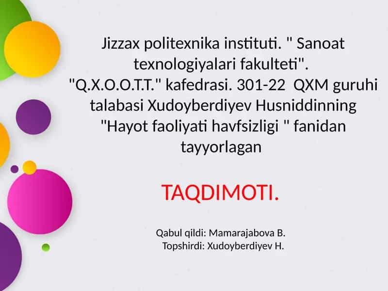 Faoliyat xavfsizligini ta'minlashda psixologik omillari 1