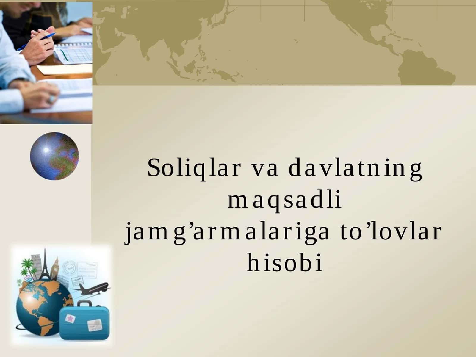 Soliqlar va davlatning maqsadli jamg’armalari gato’lovlar hisobi 1