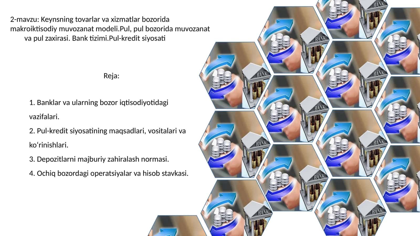 Banklar va ularning bozor iqtisodiyotidagi vazifalari 1