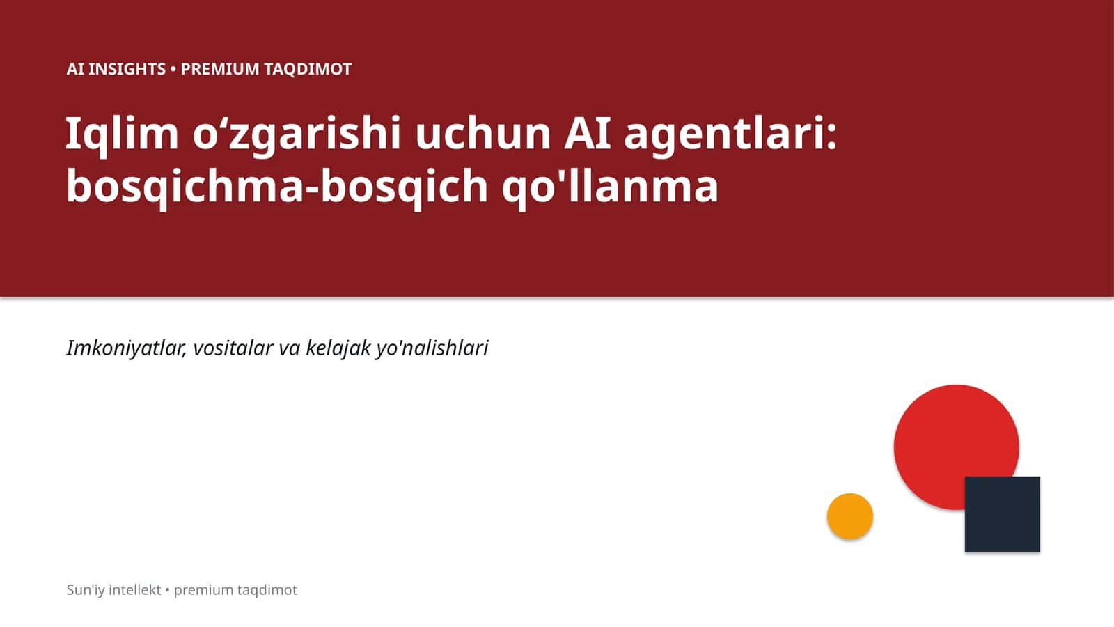 Sun'iy intellekt • premium taqdimot 1