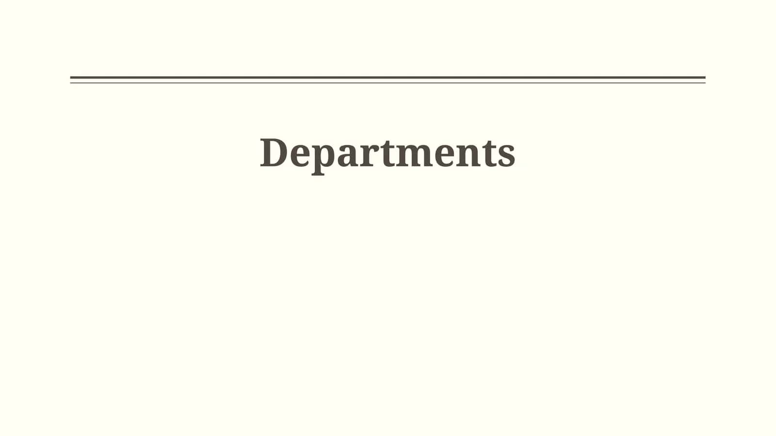 Future of Departments 1