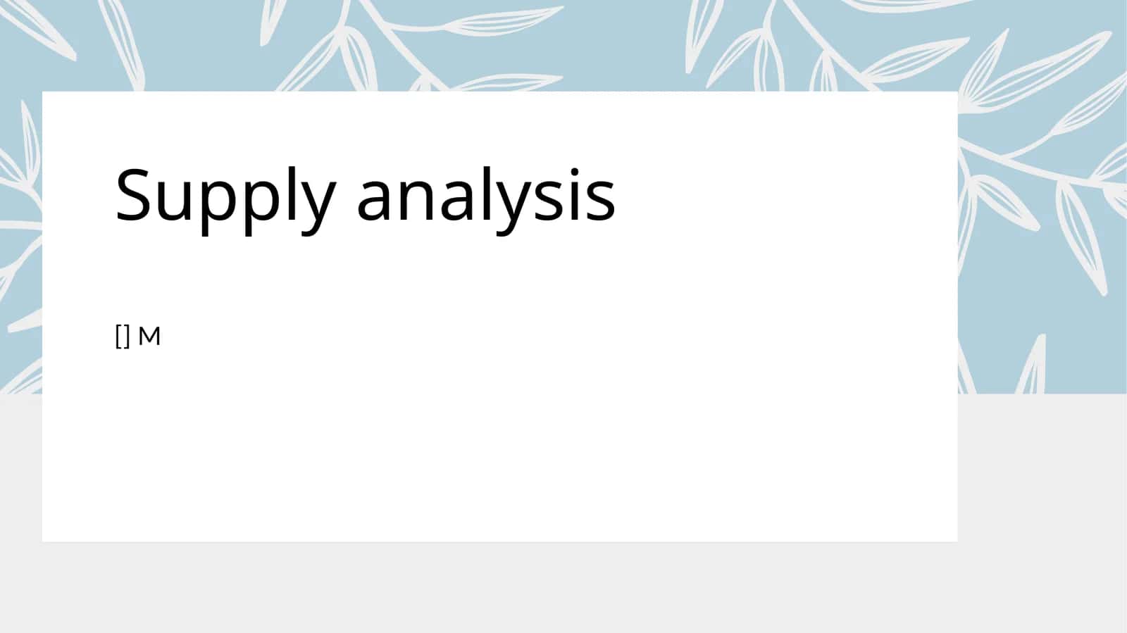 Price Elasticity of Supply 1