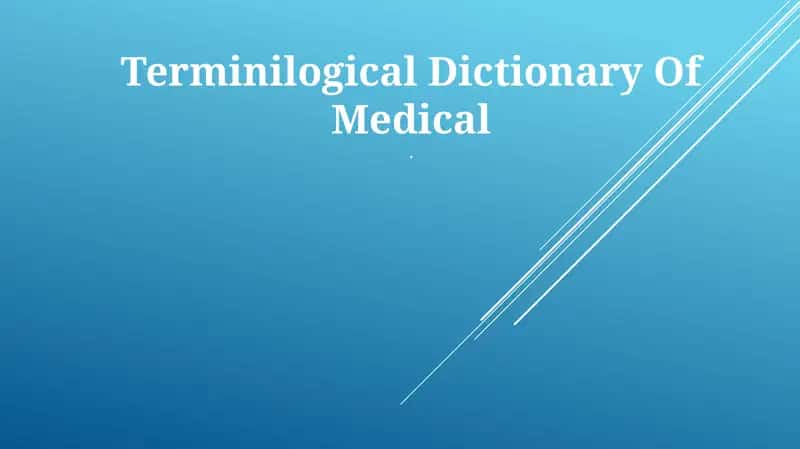 Terminilogical Dictionary Of Medical 1