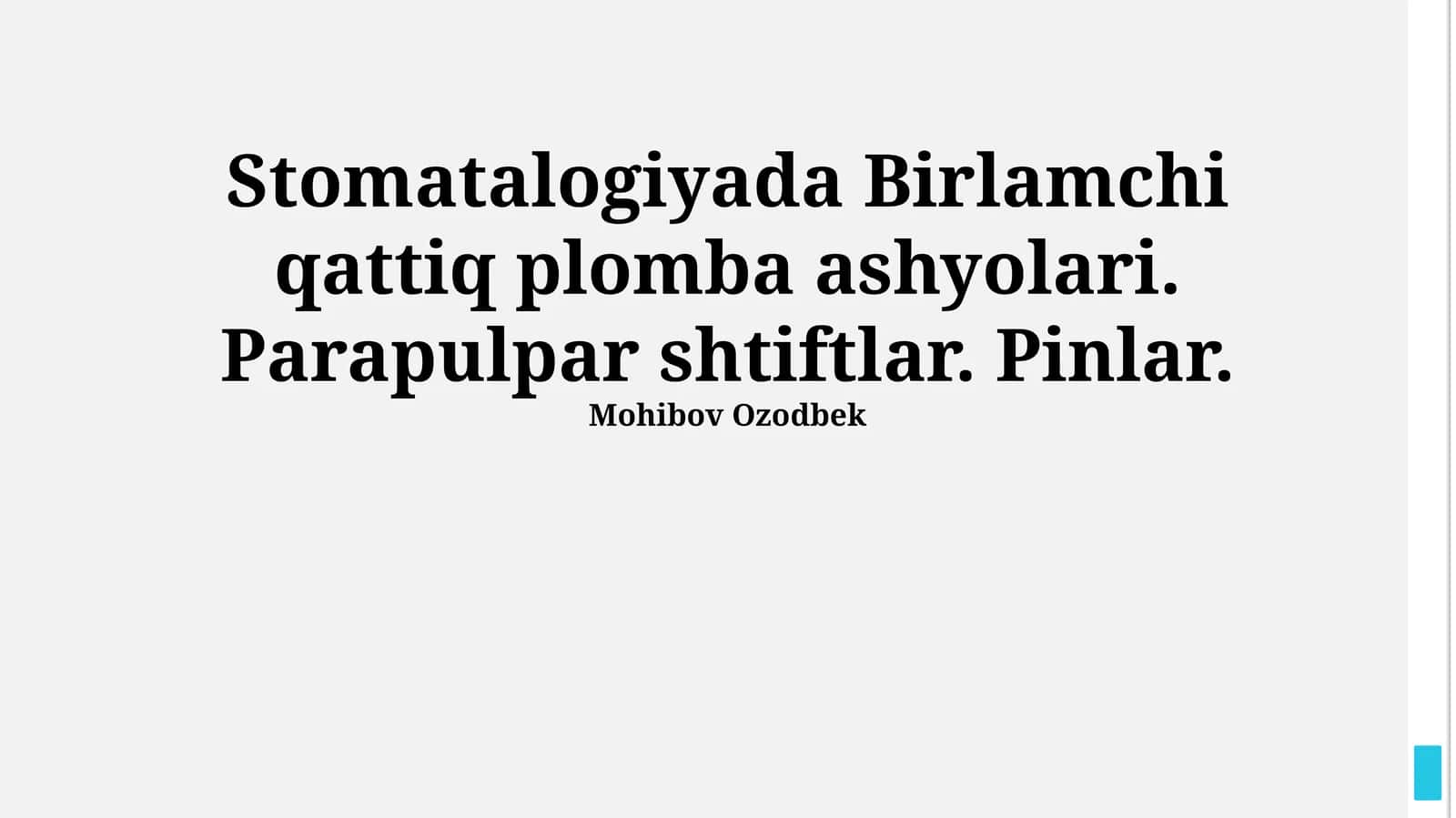 Birlamchi qattiq plomba ashyolari 1