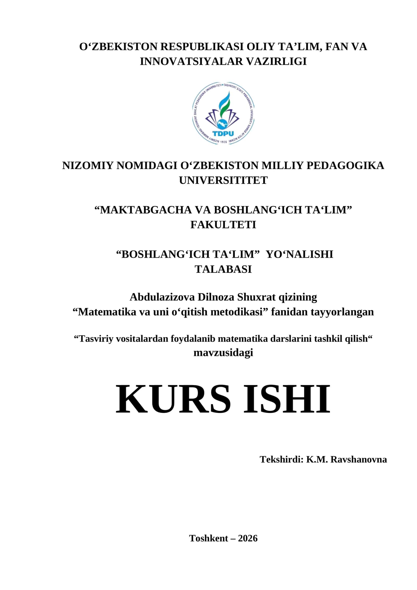 Tasviriy vositalardan foydalanib matematika darslarini tashkil qilish 1