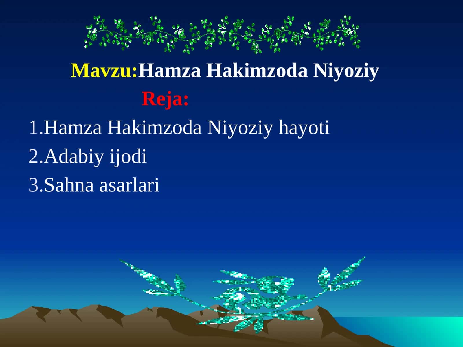 Hamza Hakimzoda Niyoziy hayoti 1