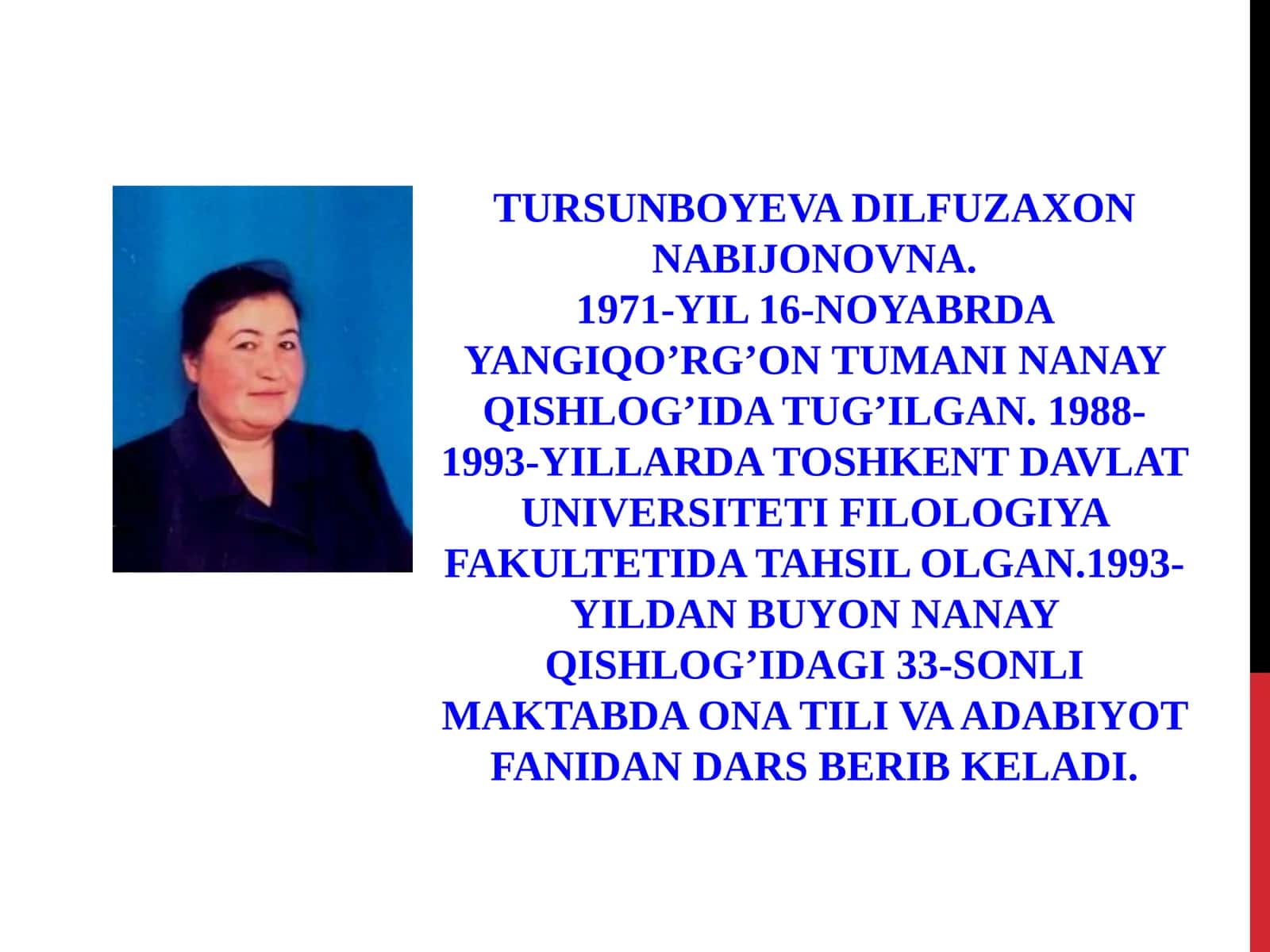 9-SINF ONA TILI FANIDAN DARS ISHLANMASI 1