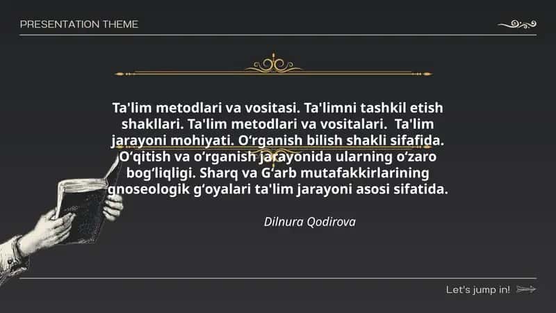 Ta'lim Metodlari va Vositasi 1