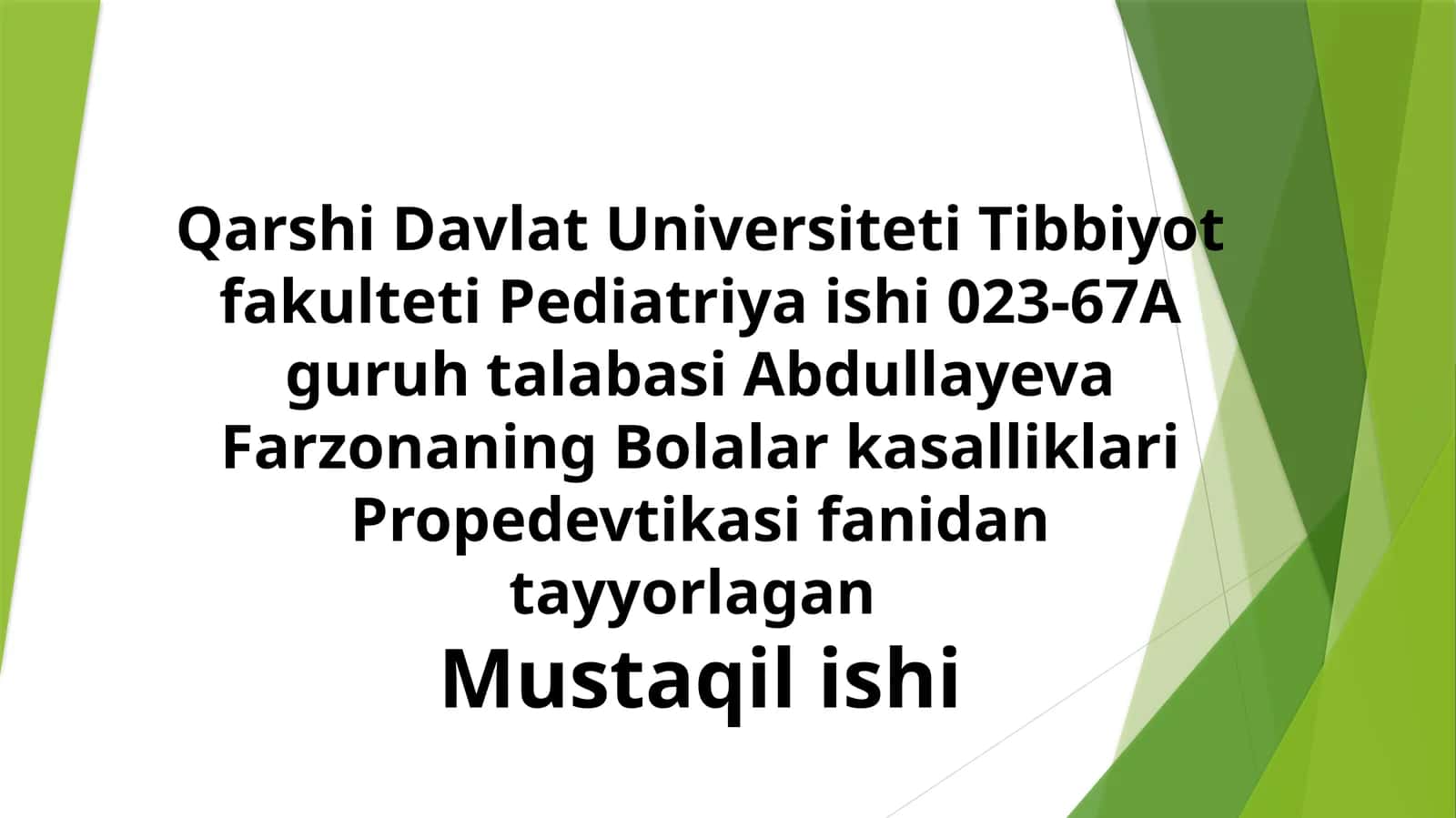 Bolalarda orqa miya anatomk-fiziologik xususiyatlari. Orqa miya suyuqligining bola yoshiga mos tarkibi 1
