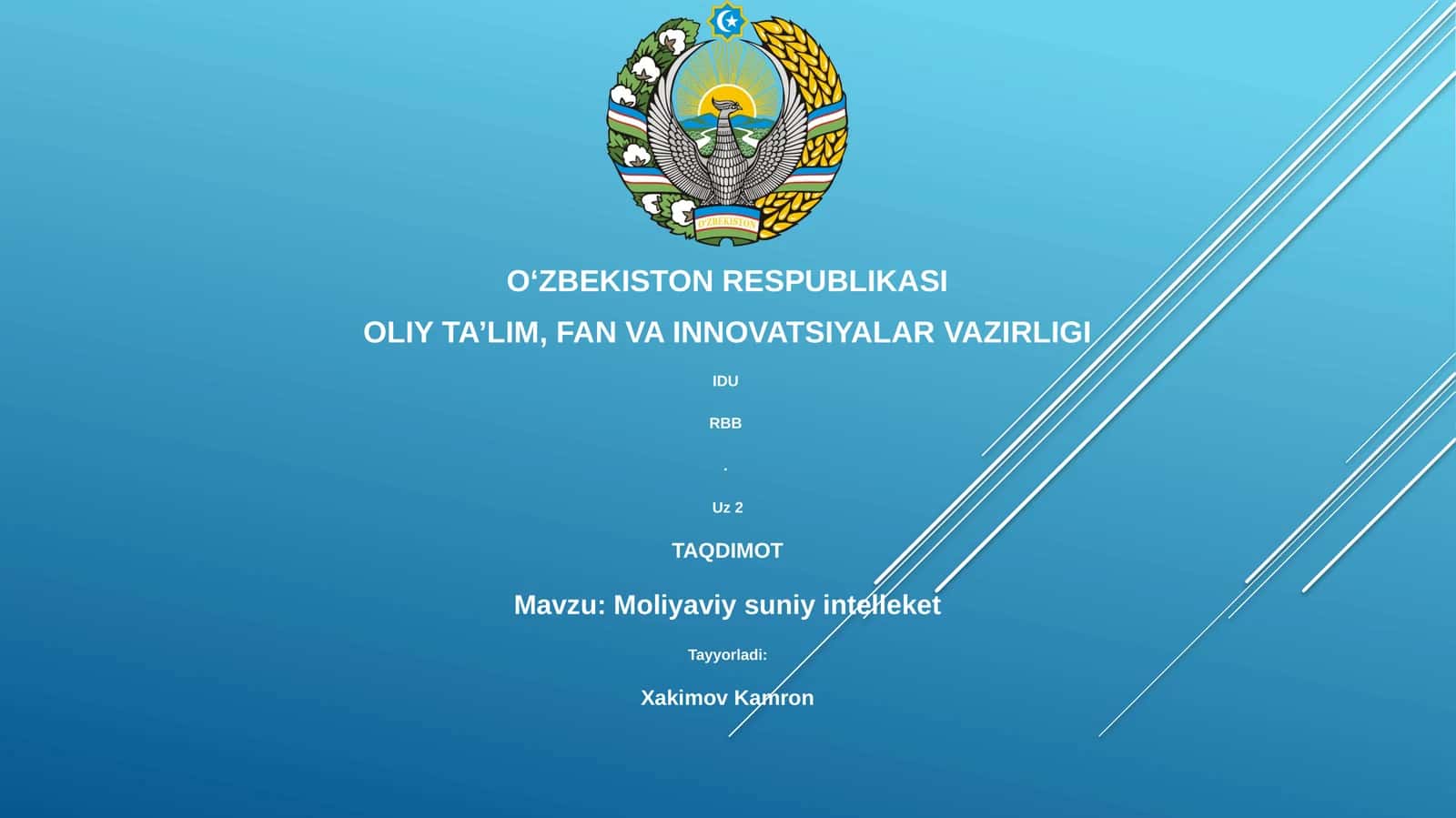 Moliyaviy suniy intellekt: Asosiy tushunchalar va rivojlanish 1