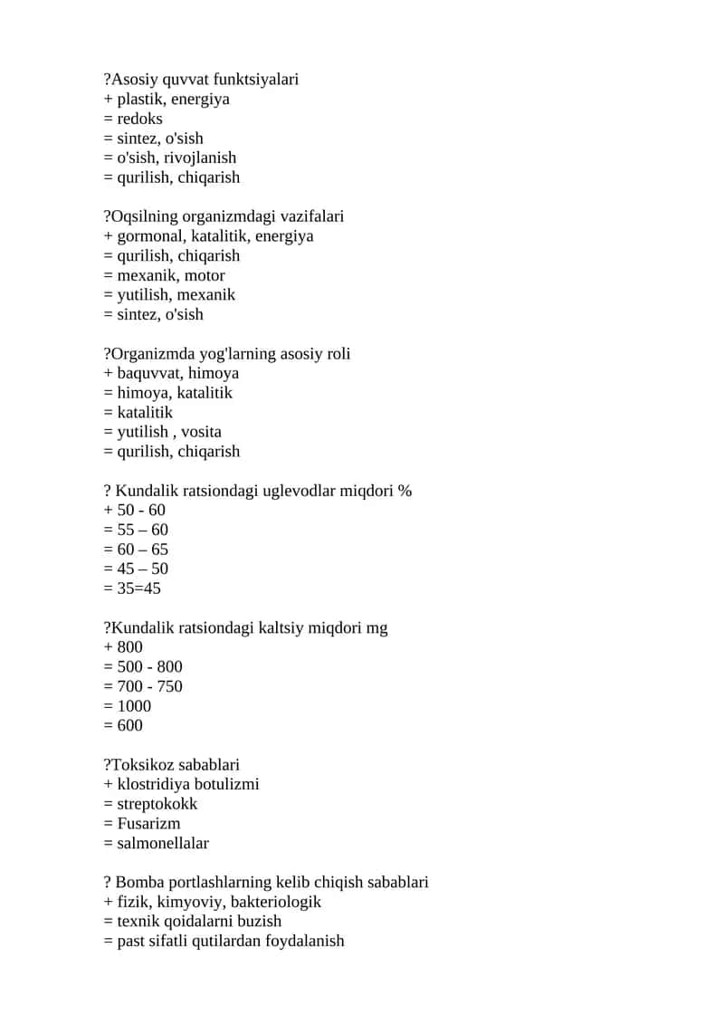 Asosiy quvvat funktsiyalari 1