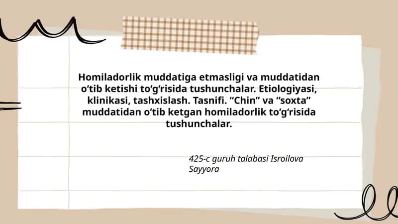 Homiladorlik tushunchalari 1